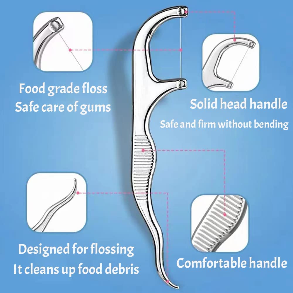 MAYCREATE Dental Tools, 6 in 1 Stainless Steel Teeth Cleaning Tool Kit, Stainless Steel Toothpicks Teeth Cleaning Picks Flosser for Teeth Braces Cleaning Tools Reuseable Toothpicks MAYCREATE Dental Tools, 6 in 1 Stainless Steel Teeth Cleaning Tool Kit, Stainless Steel Toothpicks Teeth Cleaning Picks Flosser for Teeth Braces Cleaning Tools Reuseable Toothpicks